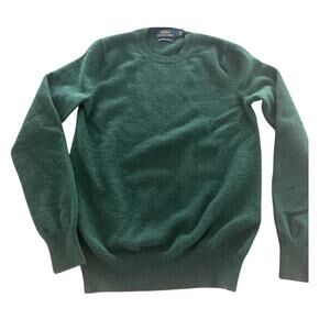 Polo Ralph Lauren Women's Small Petite Washable Cashmere Green Sweater